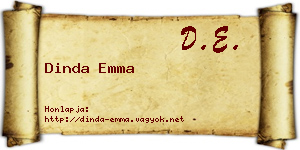 Dinda Emma névjegykártya
